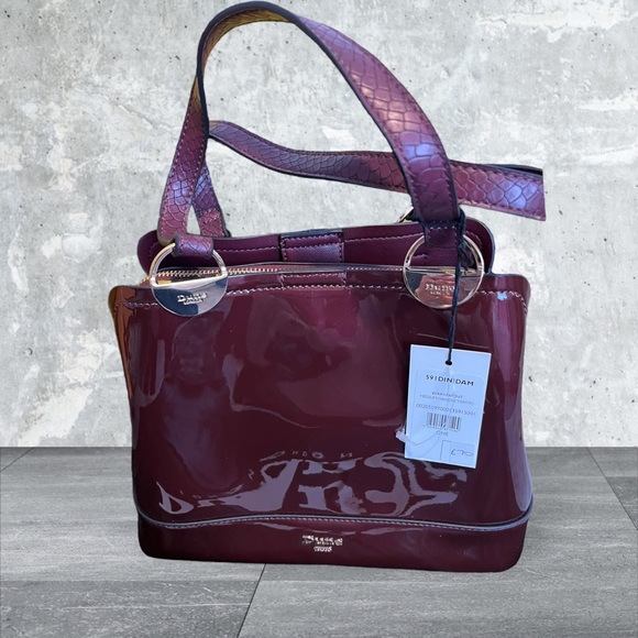 DUNE London Berry Patent Medium Bag BNWT - Picture 6 of 13